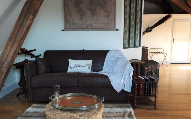 La-suite-Ligerienne-coin-salonjpg##Chambres d'hôtes Au bord de Loire_La Marche_Nièvre_Bourgogne##Christiane Vavouil##