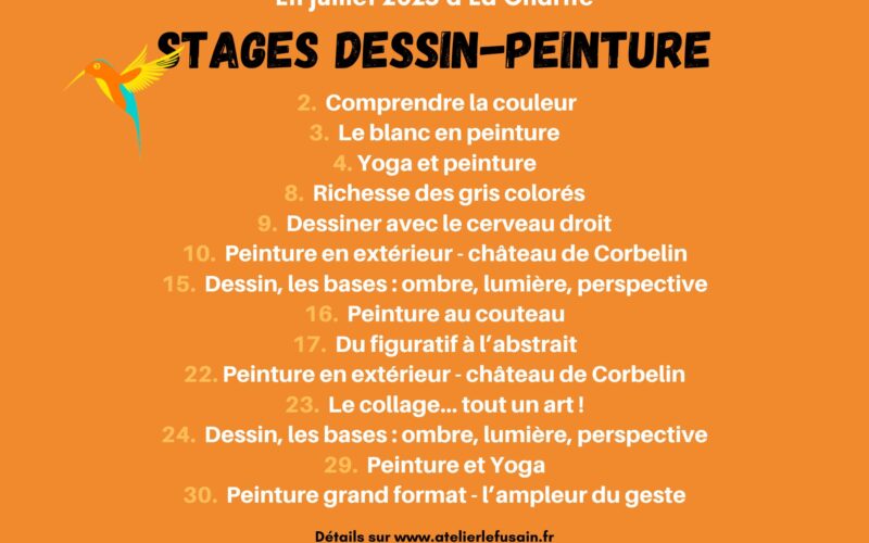 STAGES-DESSIN-PEINTUREjpg##stages dessin-peinture à La Charité##charlotte dequet-fel##